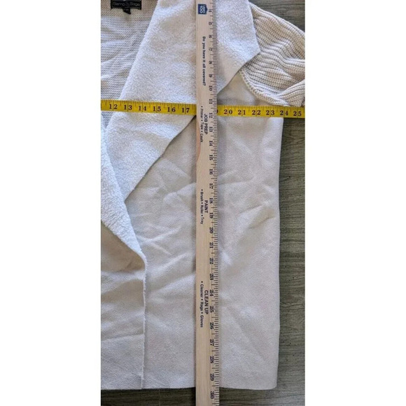 Sienna Sage Beige Women's Faux Fur Soft Open Front Cardigan Sweater Size 2X - Picture 7 of 7